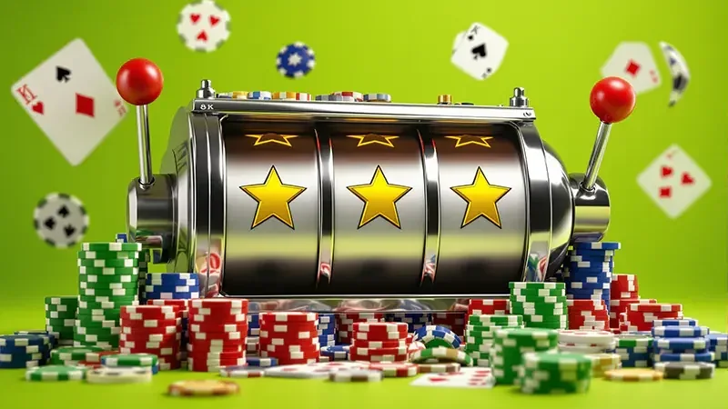Tampilan permainan slot mobile dengan reel dan simbol berwarna
