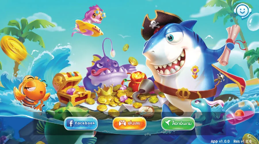 Target ikan dan meriam dalam permainan arcade bawah laut LOGAM777